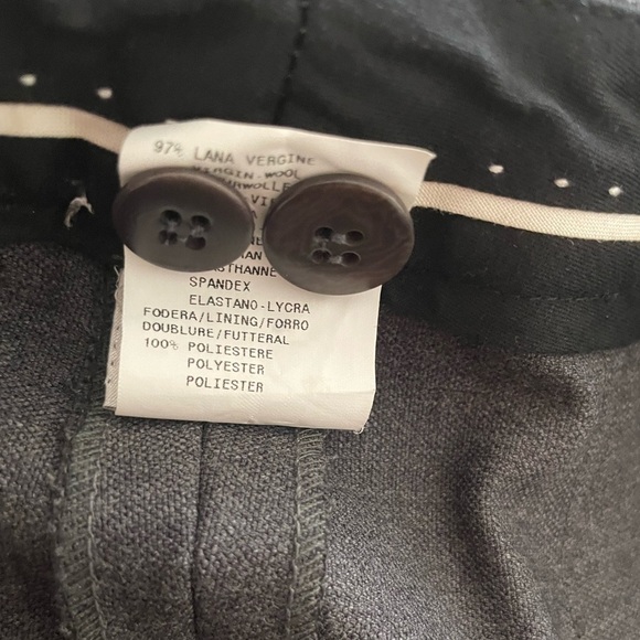 Armani Collezioni Antinea SRL Grey Front Pleat Wool Slacks size 6 - Picture 7 of 7